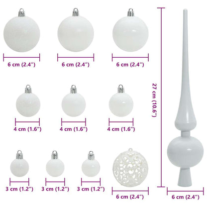 Set di Palle di Natale 120 pz 300 LED Bianco caldo Ø 6 cm | homemem39
