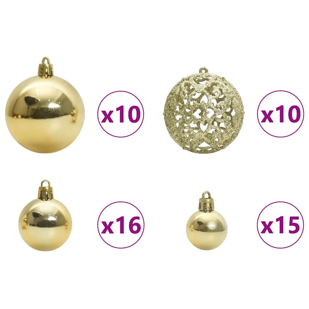 Set di Palle di Natale 120 pz 300 LED Bianco caldo Ø 6 cm | homemem39
