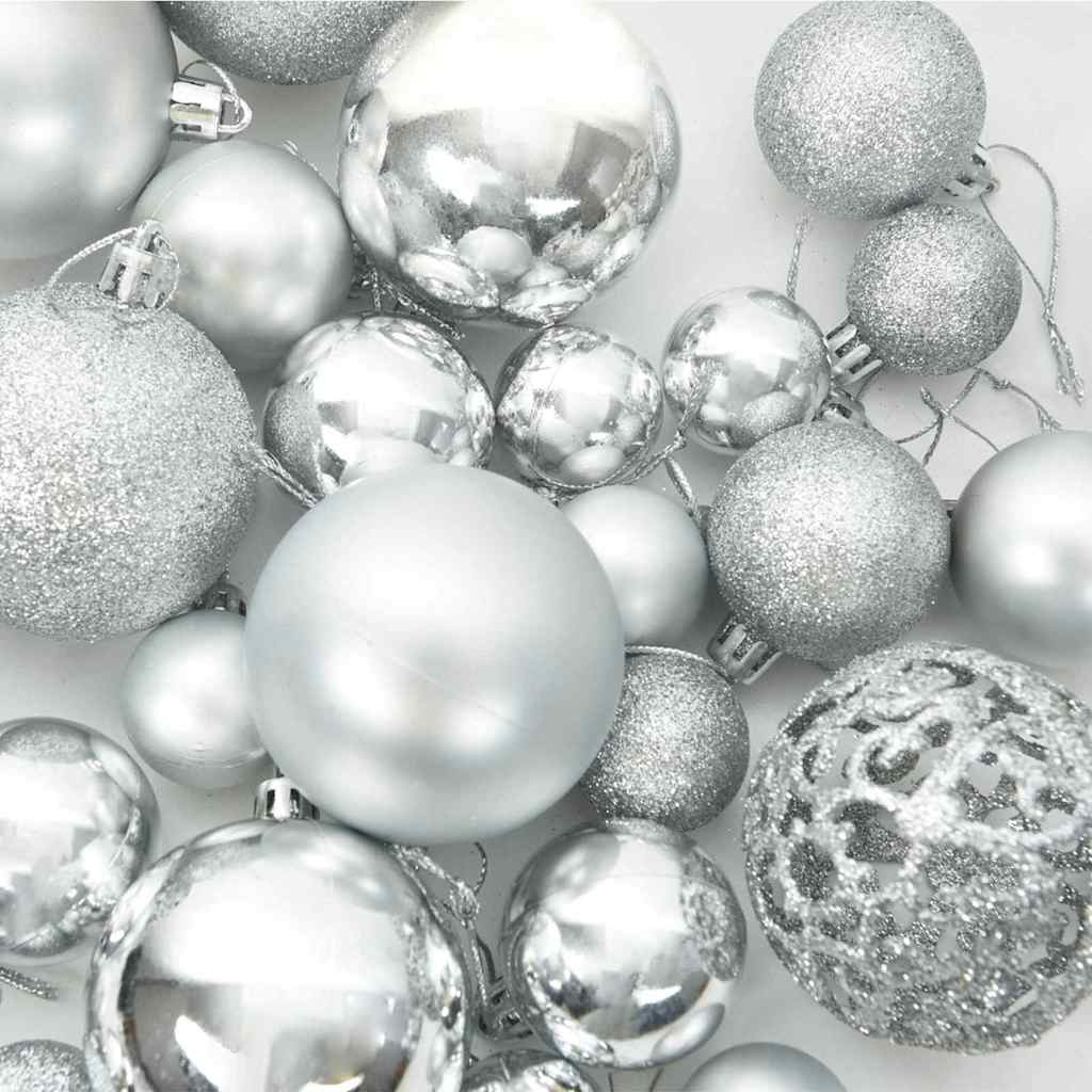 Set di Palle di Natale 61 pz 150 LED Bianco caldo Ø 6 cm | homemem39
