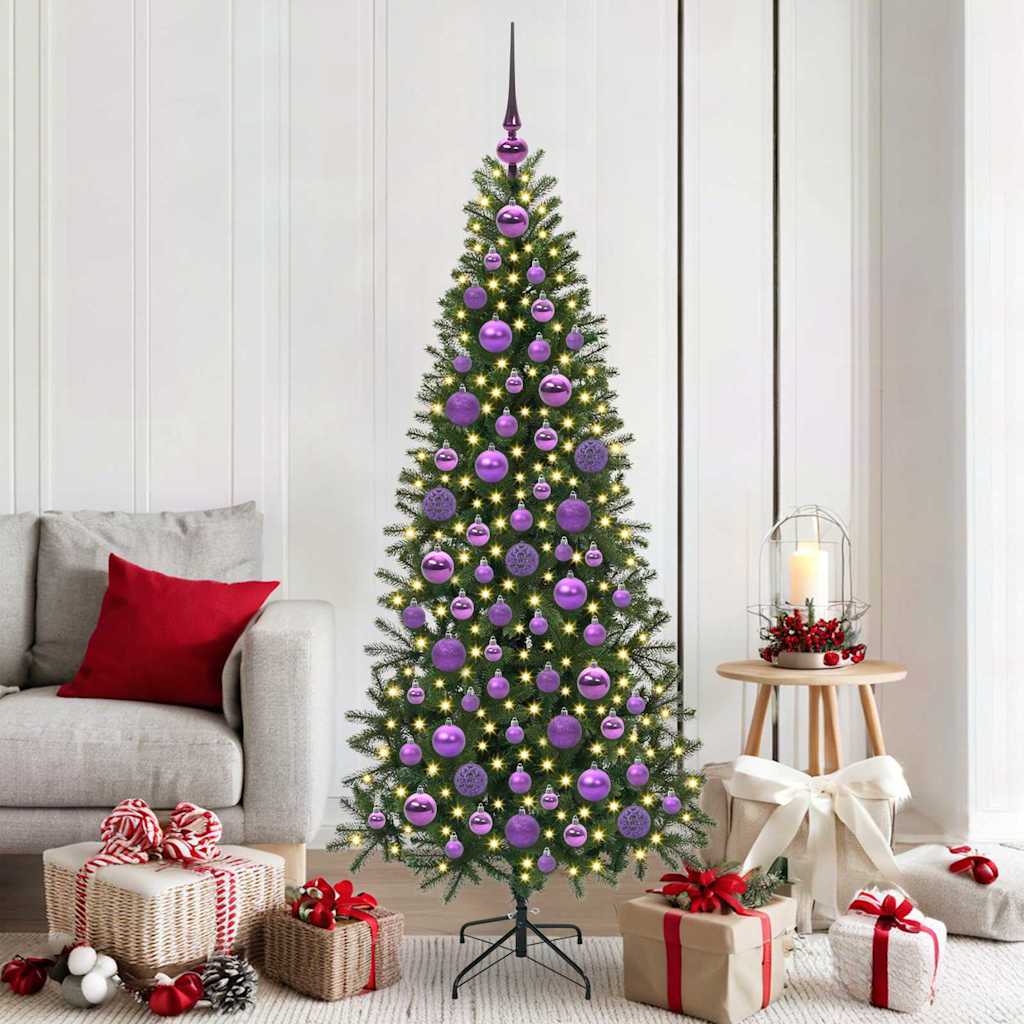 Set di Palle di Natale 120 pz 300 LED Bianco caldo Ø 6 cm | homemem39