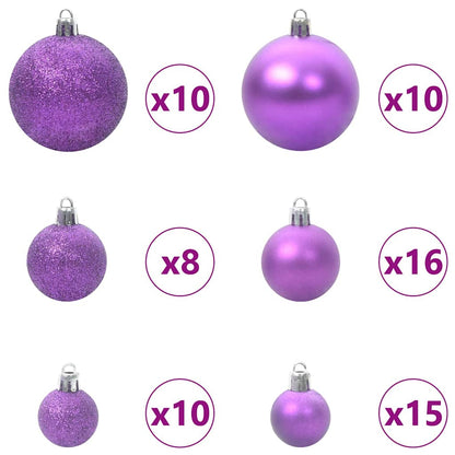 Set di Palle di Natale 120 pz 300 LED Bianco caldo Ø 6 cm | homemem39