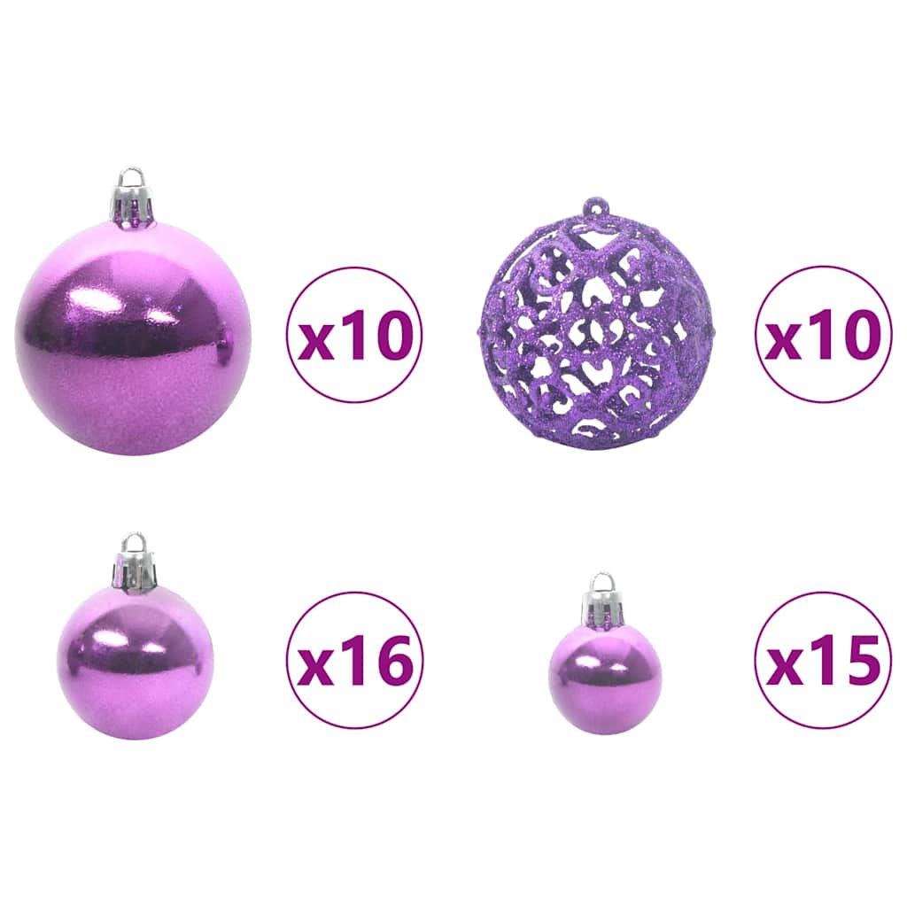 Set di Palle di Natale 120 pz 300 LED Bianco caldo Ø 6 cm | homemem39
