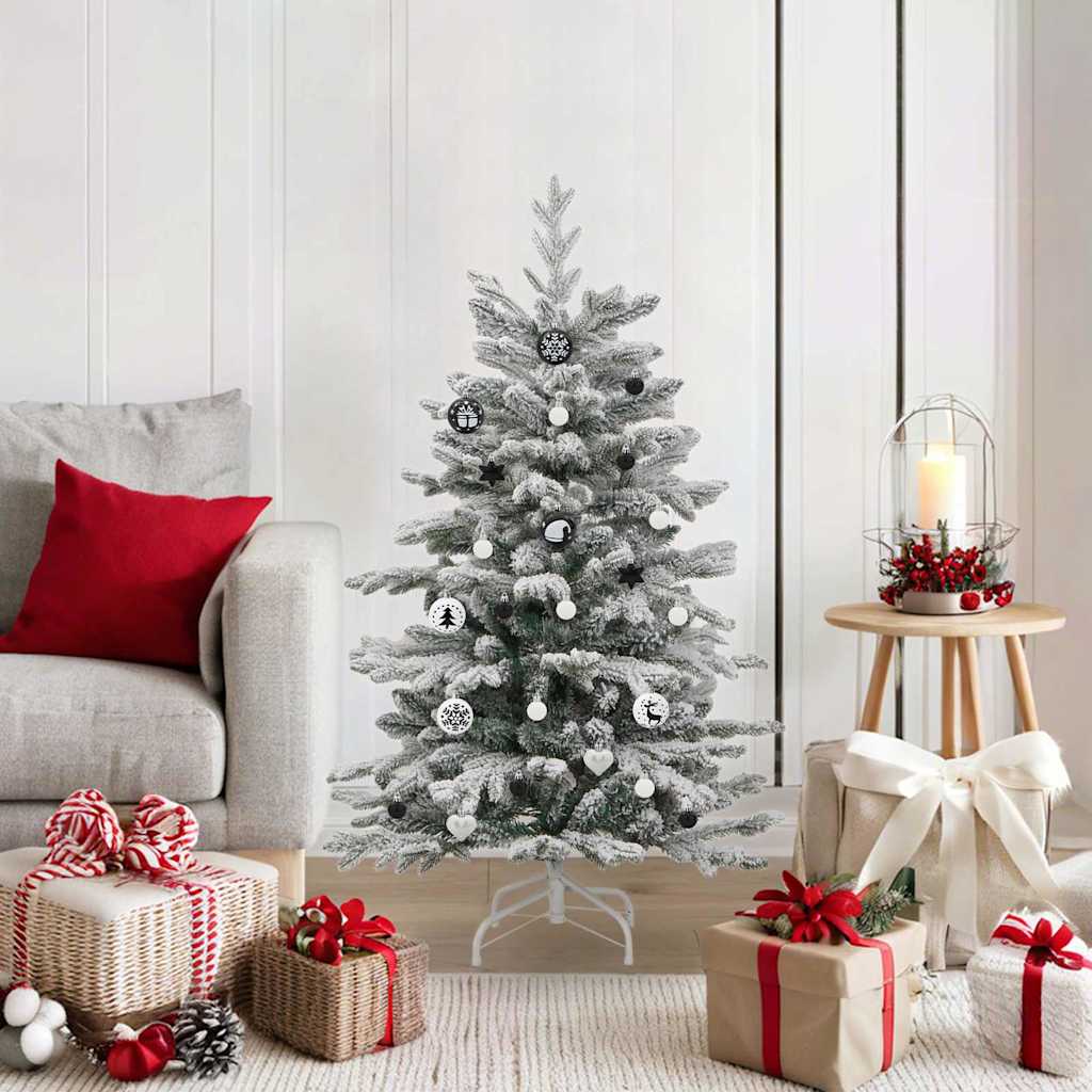 Set di Palle di Natale 40 pcs Nero e Bianco Plastica | homemem39