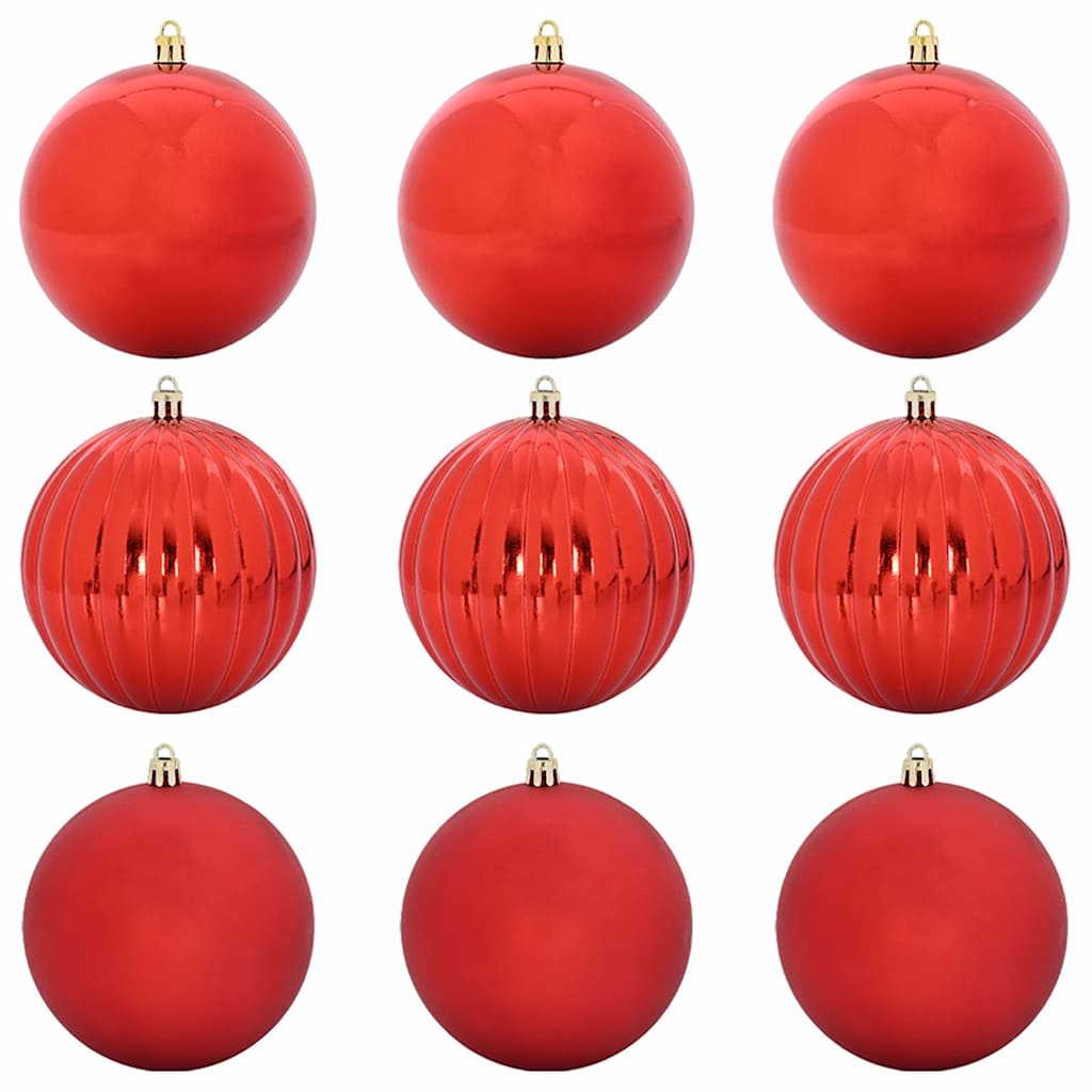 Set di palline di Natale XL 9 pz Rosso Plastica | homemem39