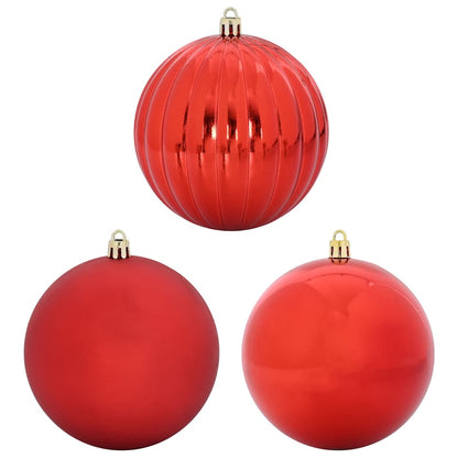 Set di palline di Natale XXL 4 pcs Rosso Plastica