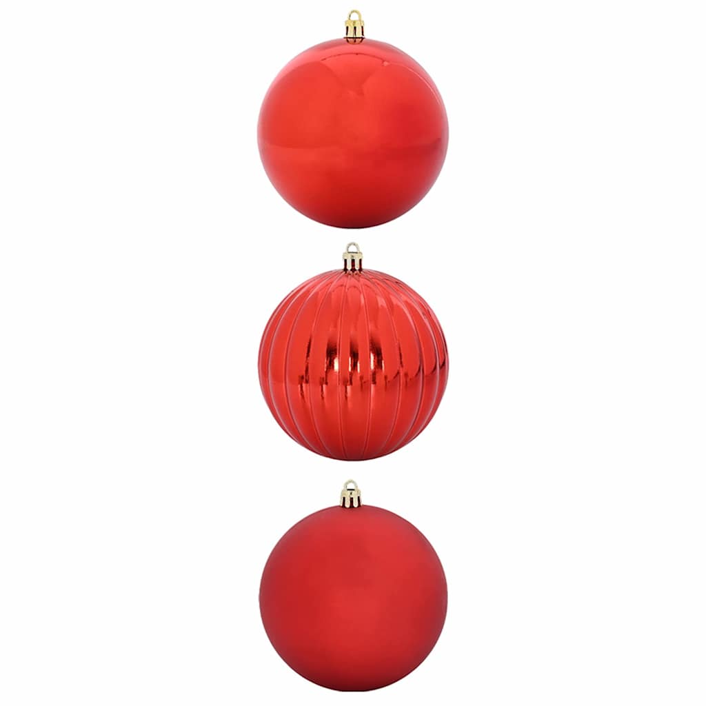Set di palline di Natale XXL 3 pz Rosso Plastica | homemem39