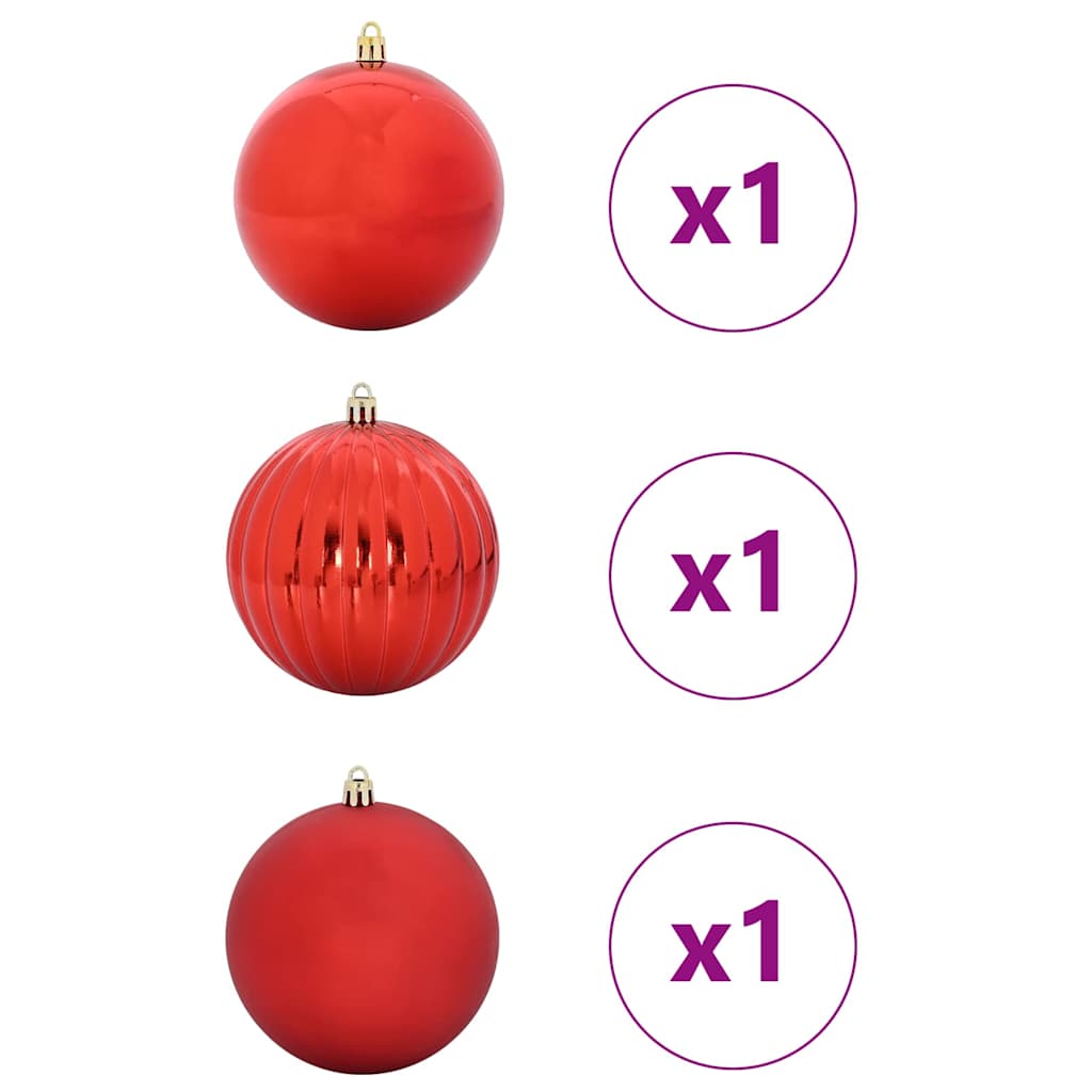 Set di palline di Natale XXL 3 pz Rosso Plastica | homemem39
