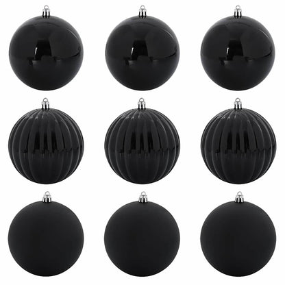 Set di Palline di Natale XL 9 pz Nero Plastica | homemem39