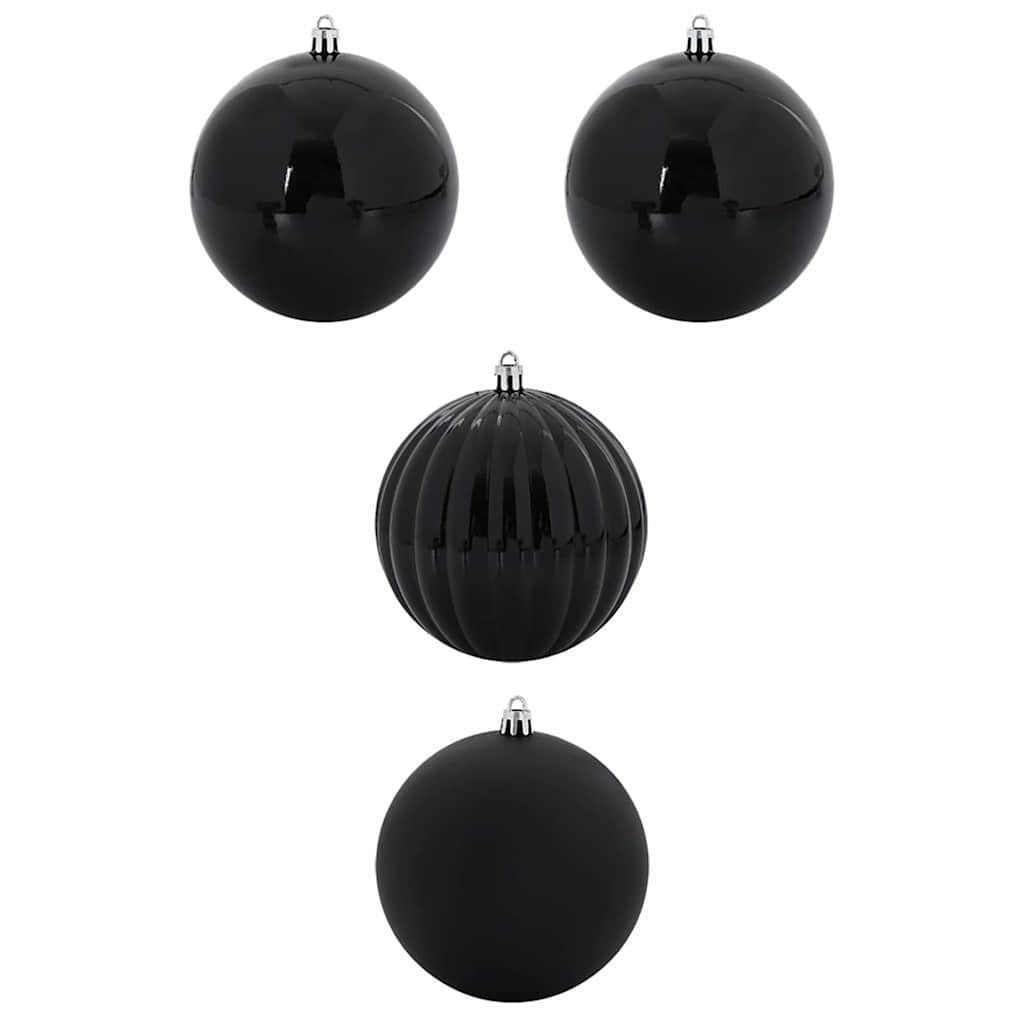 Set di palline di Natale XXL 4 pz Nero Plastica | homemem39
