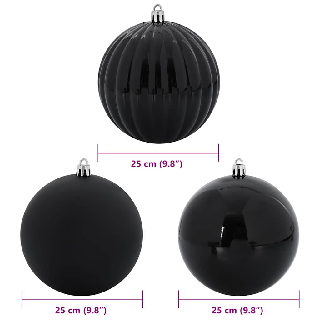 Set di Decorazioni Natalizie XXL 3 pz Nero Plastica | homemem39