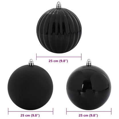 Set di Decorazioni Natalizie XXL 3 pz Nero Plastica | homemem39