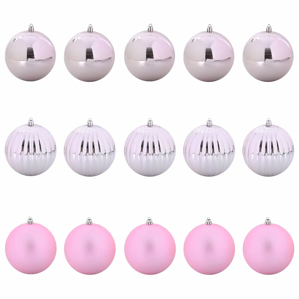 Set di Palline Natalizie XL 15 pz Rosa Plastica | homemem39