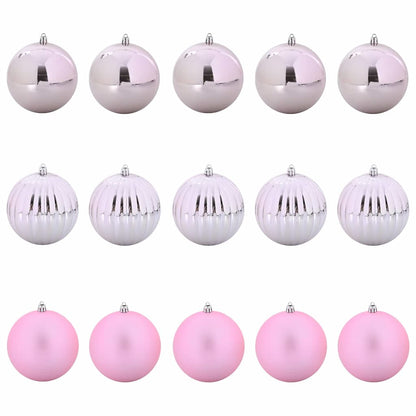 Set di Palline Natalizie XL 15 pz Rosa Plastica | homemem39