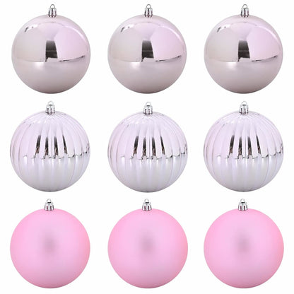 Set di palline di Natale XL 9 pz Rosa Plastica | homemem39