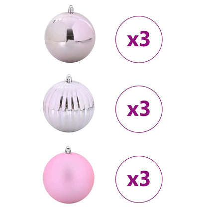 Set di palline di Natale XL 9 pz Rosa Plastica | homemem39