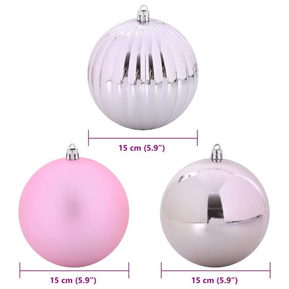 Set di palline di Natale XL 9 pz Rosa Plastica | homemem39