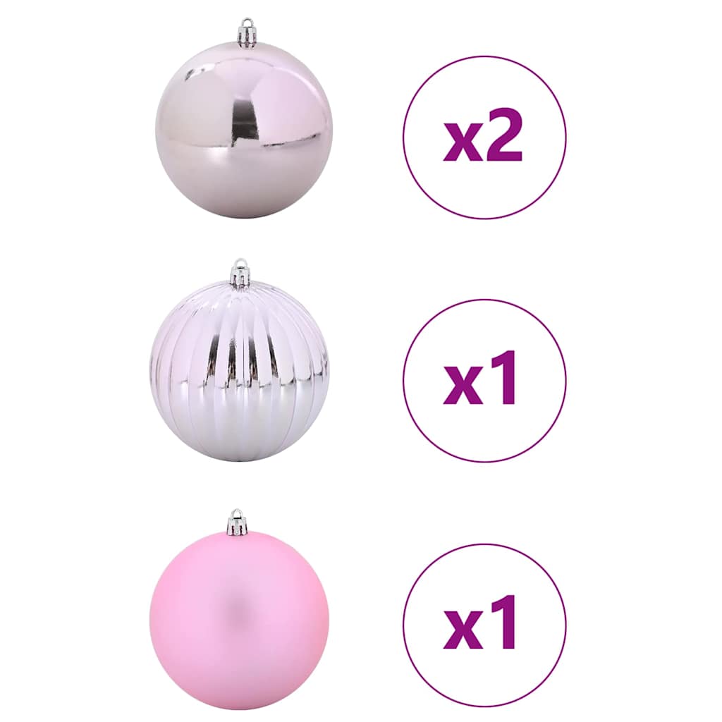 Set di palline di Natale XXL 4 pz Rosa Plastica | homemem39
