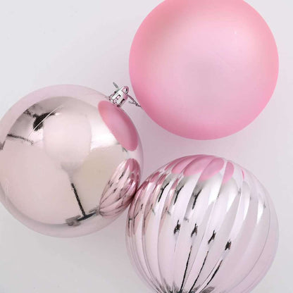 Set di palline di Natale XXL 3 pcs Rosa Plastica