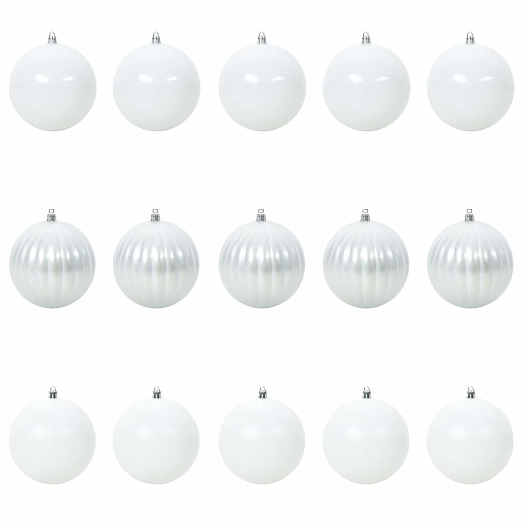 Set di palline di Natale XL 15 pz Bianco Plastica | homemem39