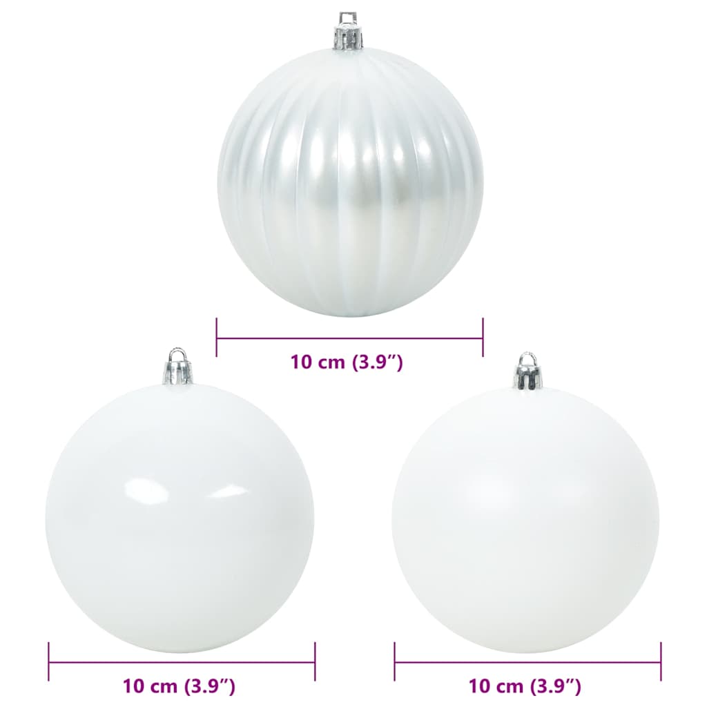 Set di palline di Natale XL 15 pz Bianco Plastica | homemem39