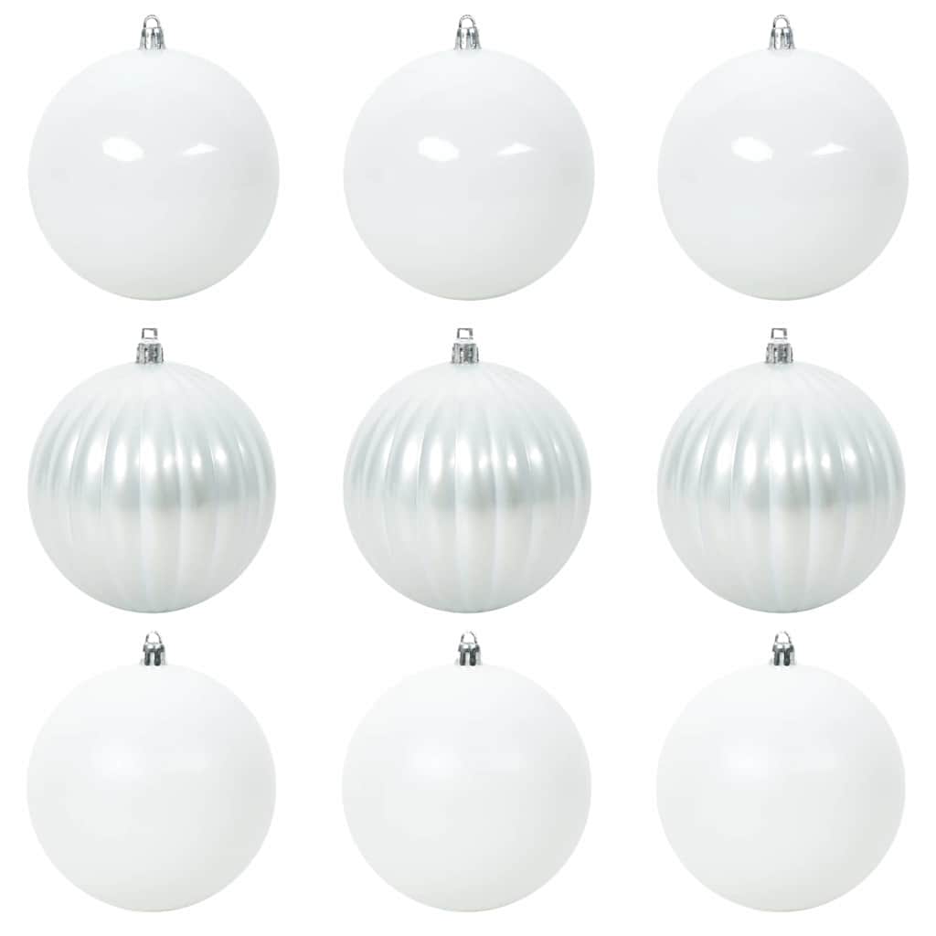 Set di palline di Natale XL 9 pz Bianco Plastica | homemem39