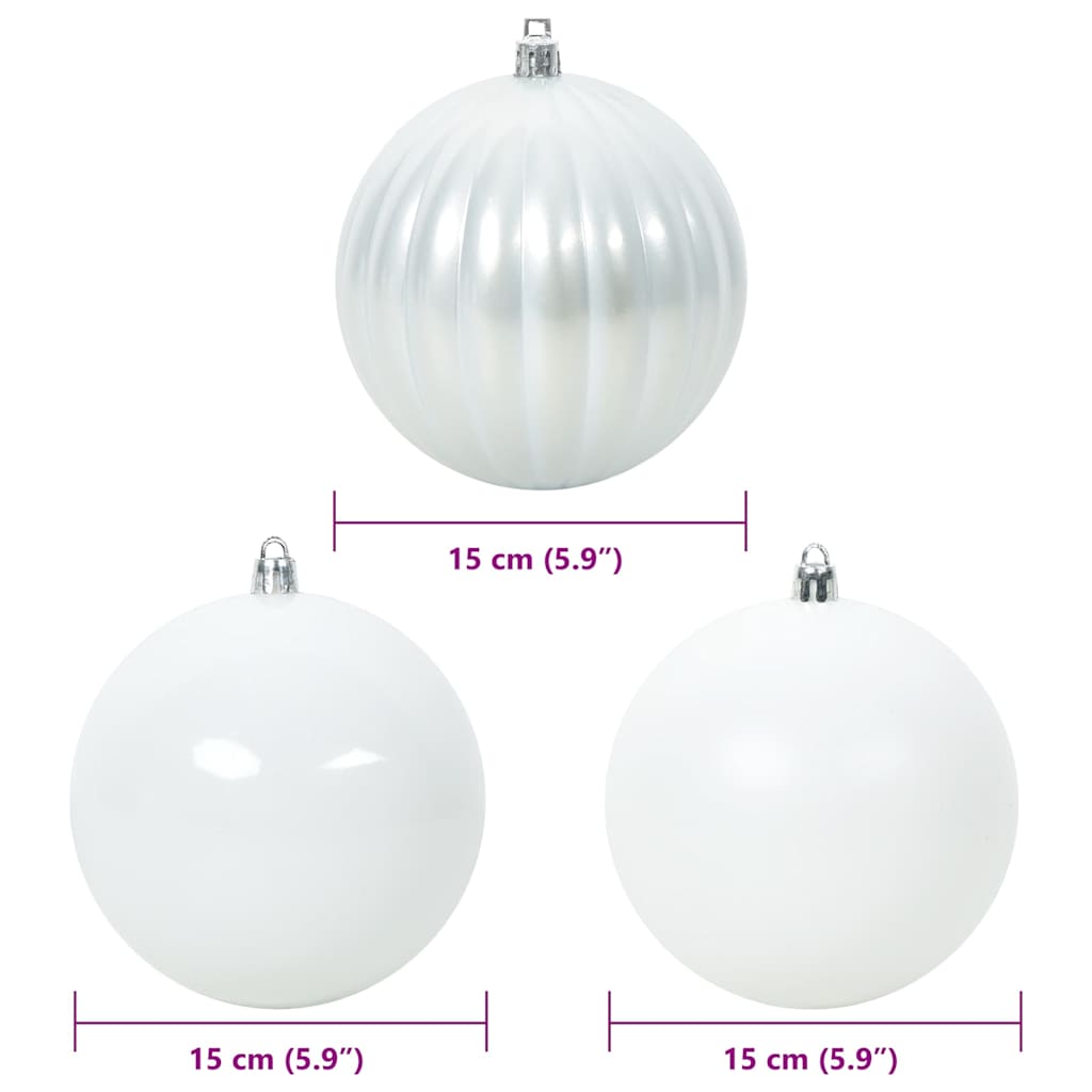 Set di palline di Natale XL 9 pz Bianco Plastica | homemem39