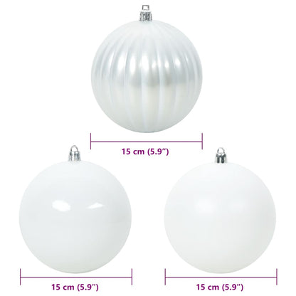 Set di palline di Natale XL 9 pz Bianco Plastica | homemem39