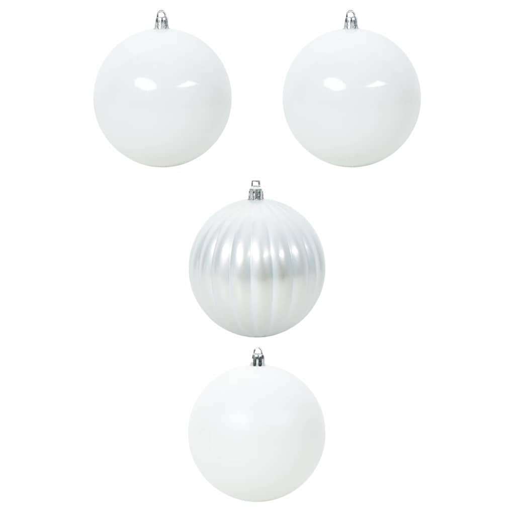 Set di Palline di Natale XXL 4 pz Bianco Plastica | homemem39