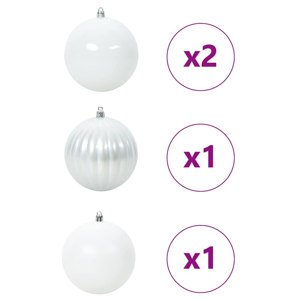Set di Palline di Natale XXL 4 pz Bianco Plastica | homemem39