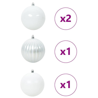Set di Palline di Natale XXL 4 pz Bianco Plastica | homemem39