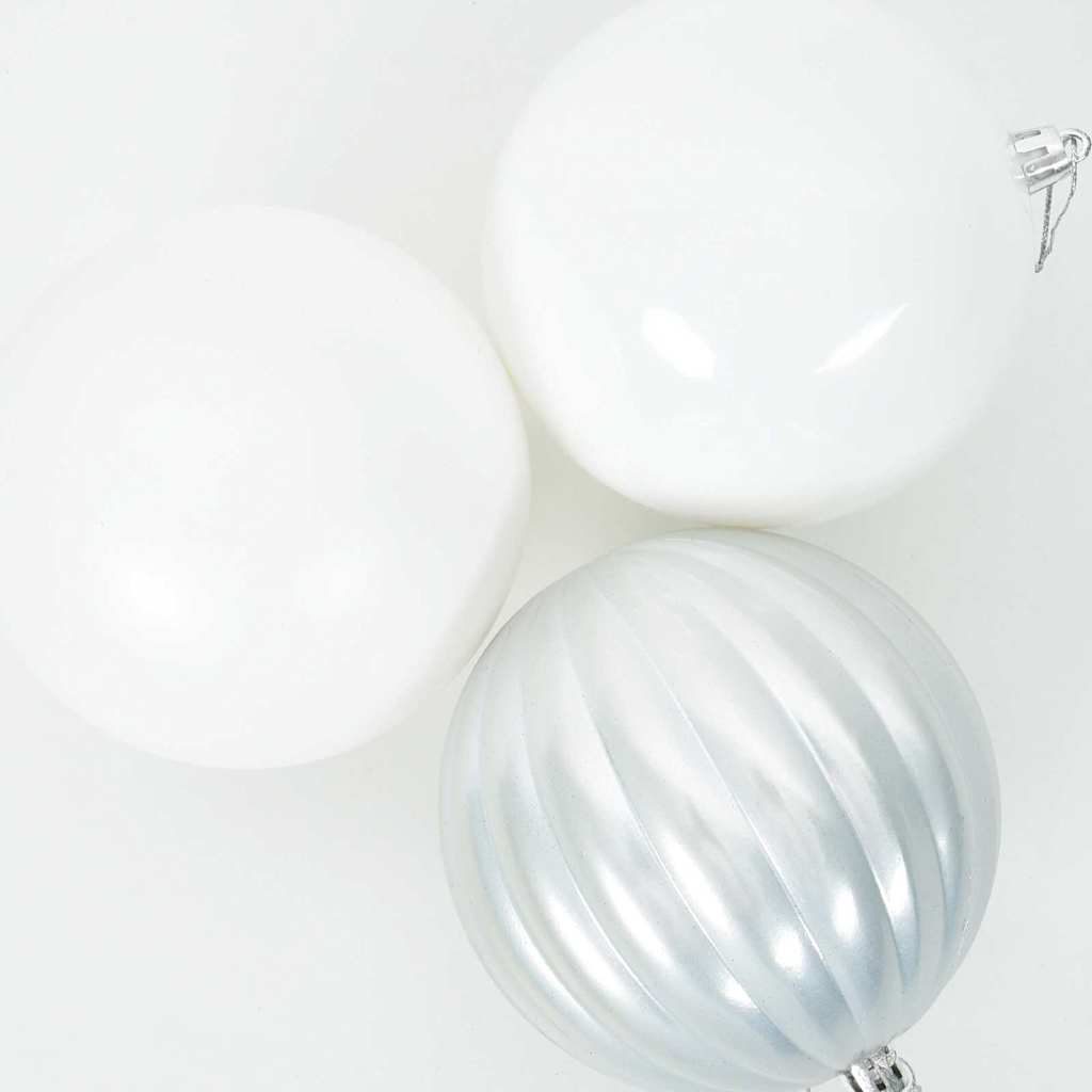 Set di palline di Natale XXL 3 pz Bianco Plastica | homemem39