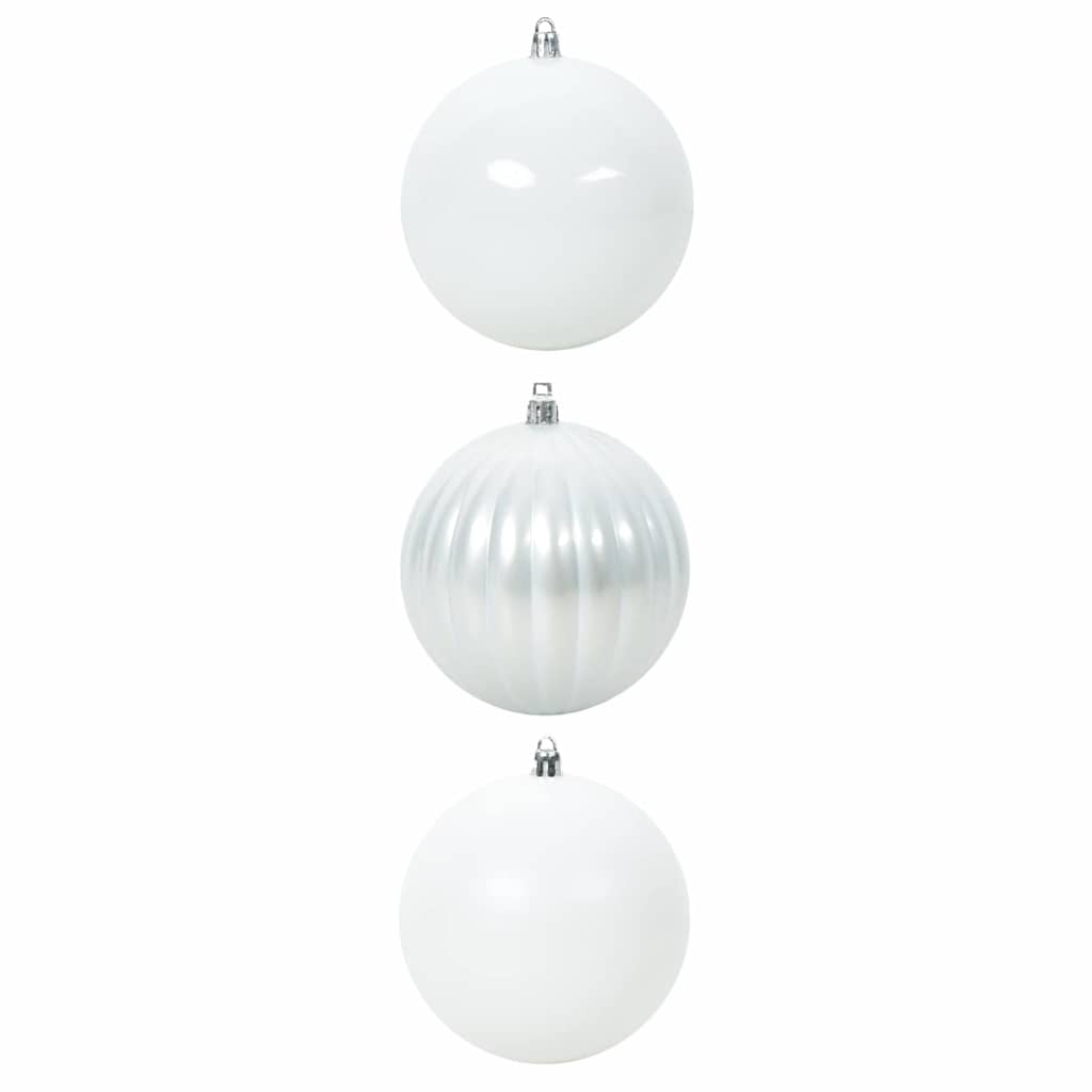 Set di palline di Natale XXL 3 pz Bianco Plastica | homemem39