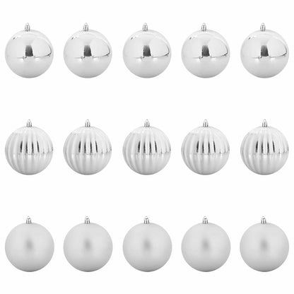 Set di palline di Natale XL 15 pz Argento Plastica | homemem39