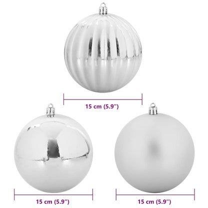 Set di palline di Natale XL 9 pz Argento Plastica | homemem39