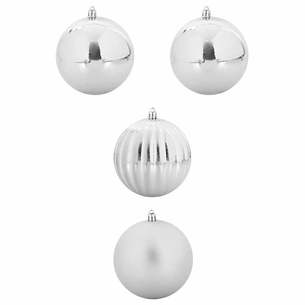 Set di palline di Natale XXL 4 pz Argento Plastica | homemem39