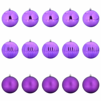 Set di palline di Natale XL 15 pz Lillà Plastica | homemem39