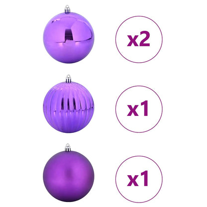 Set di palline di Natale XXL 4 pcs Lillà Plastica