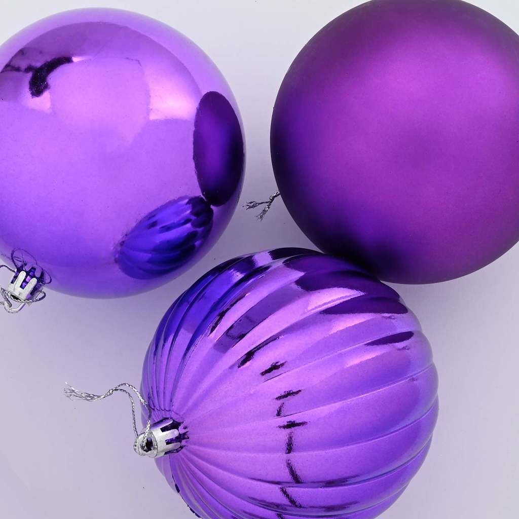 Set di Palline di Natale XXL 3 pcs Lillà Plastica