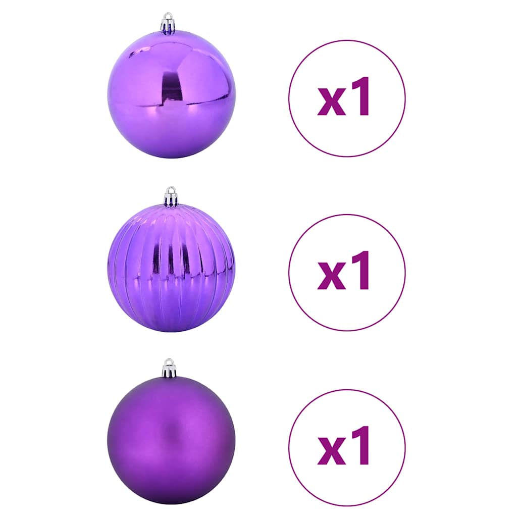Set di Palline di Natale XXL 3 pcs Lillà Plastica