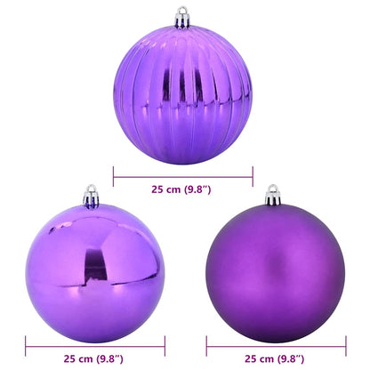 Set di Palline di Natale XXL 3 pcs Lillà Plastica
