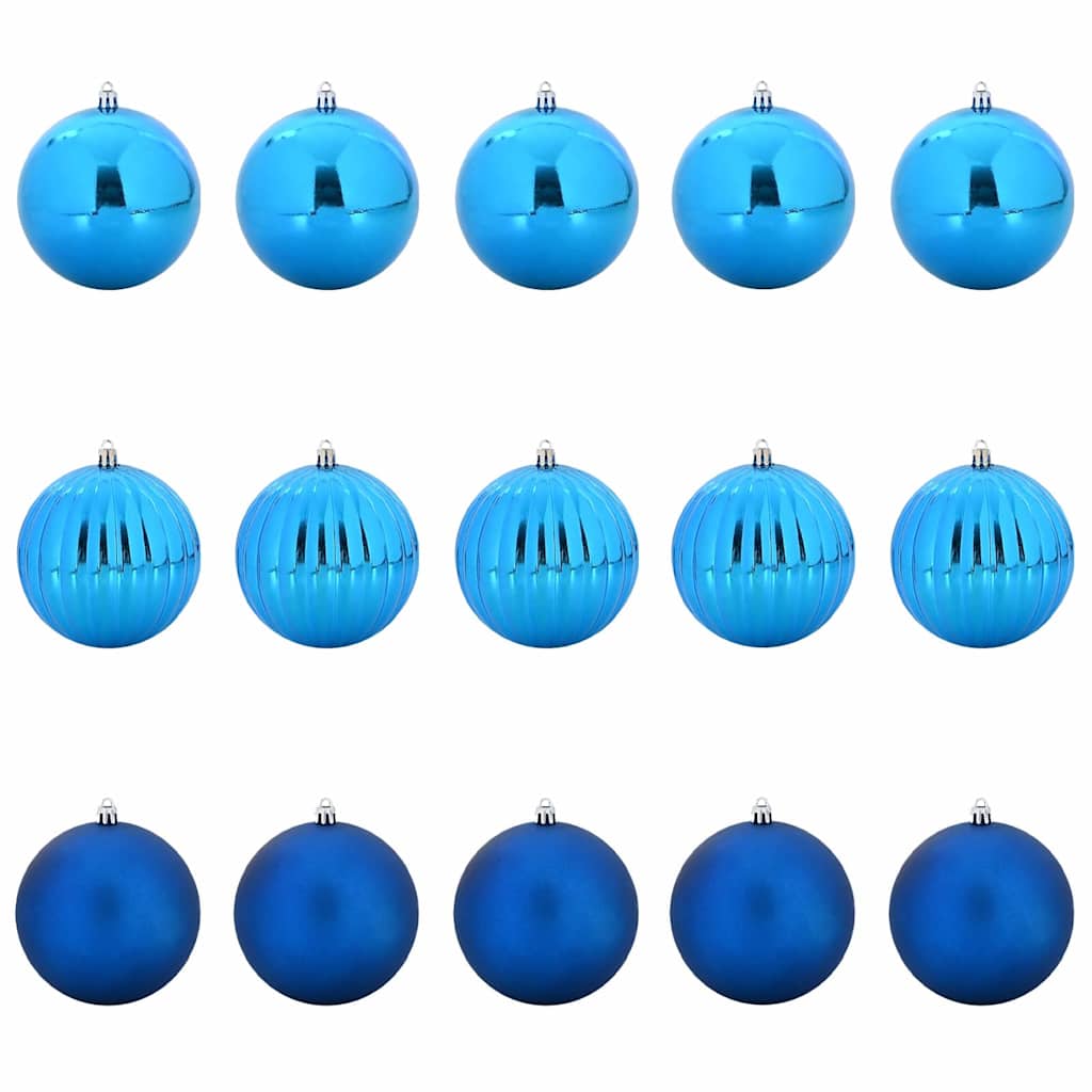 Set di palline di Natale XL 15 pz Blu Plastica | homemem39