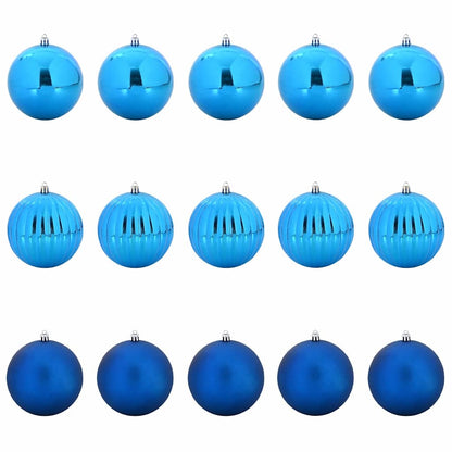 Set di palline di Natale XL 15 pz Blu Plastica | homemem39