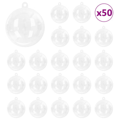 Set di Palle di Natale 50 pcs Trasparente Ø 5 cm | homemem39