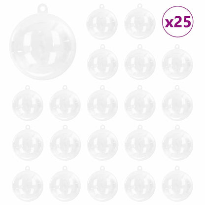 Set di Palle di Natale 25 pcs Trasparente Ø 8 cm | homemem39