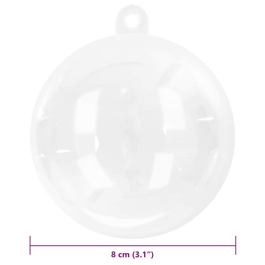 Set di Palle di Natale 100 pcs Trasparente Ø 8 cm | homemem39