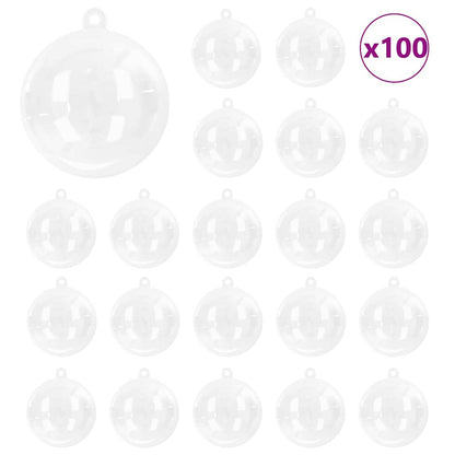 Set di Palle di Natale 100 pcs Trasparente Ø 10 cm | homemem39