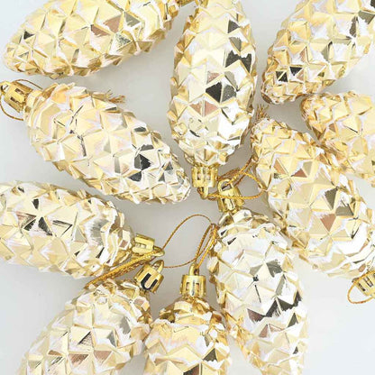 Palla di pino di Natale 40 pcs Oro Plastica | homemem39