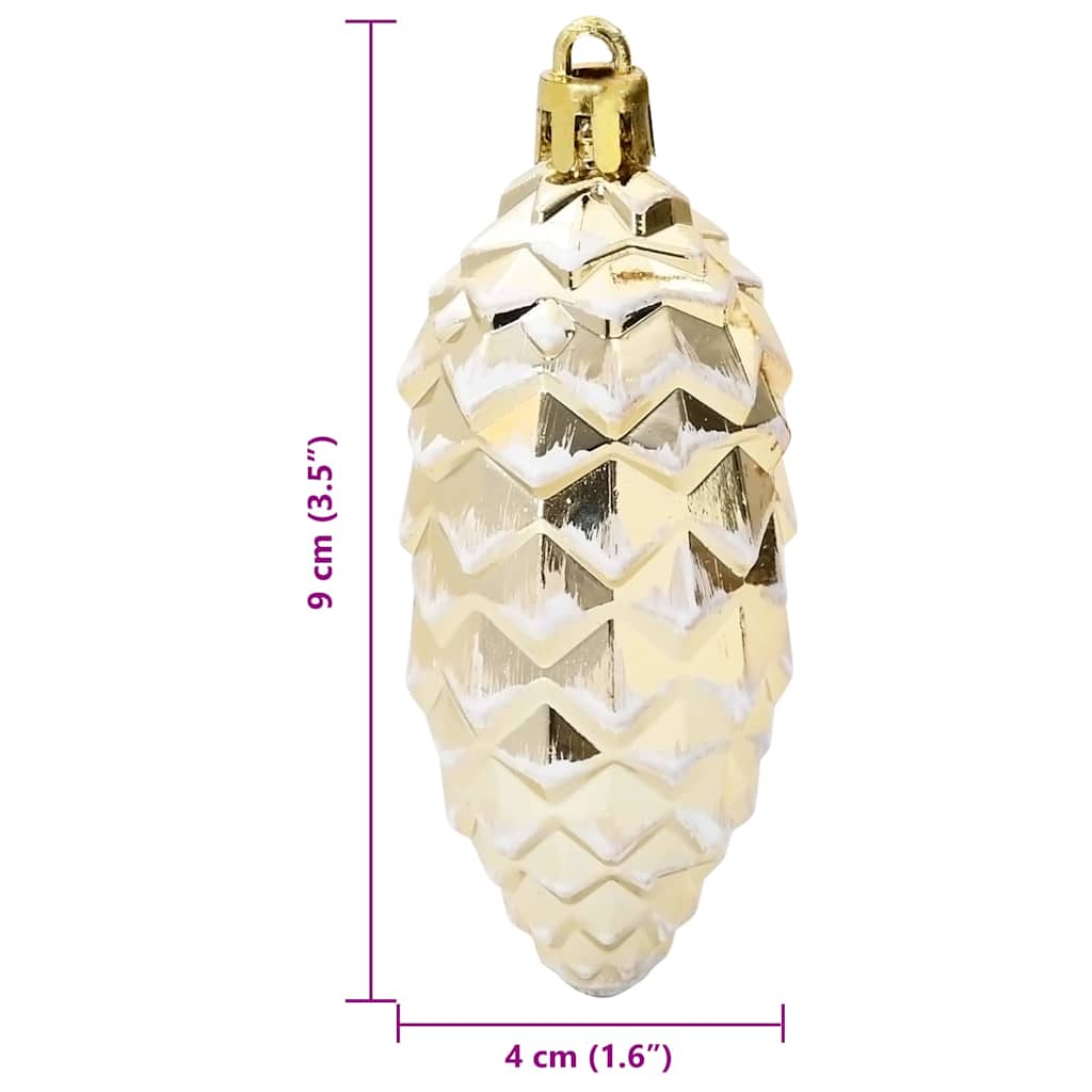 Palla di pino di Natale 40 pcs Oro Plastica | homemem39