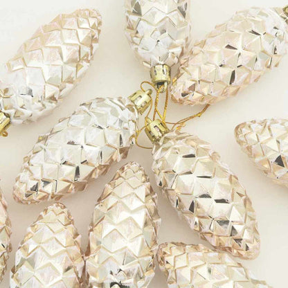 Palla di pino di Natale 40 pcs Champagne Plastica | homemem39