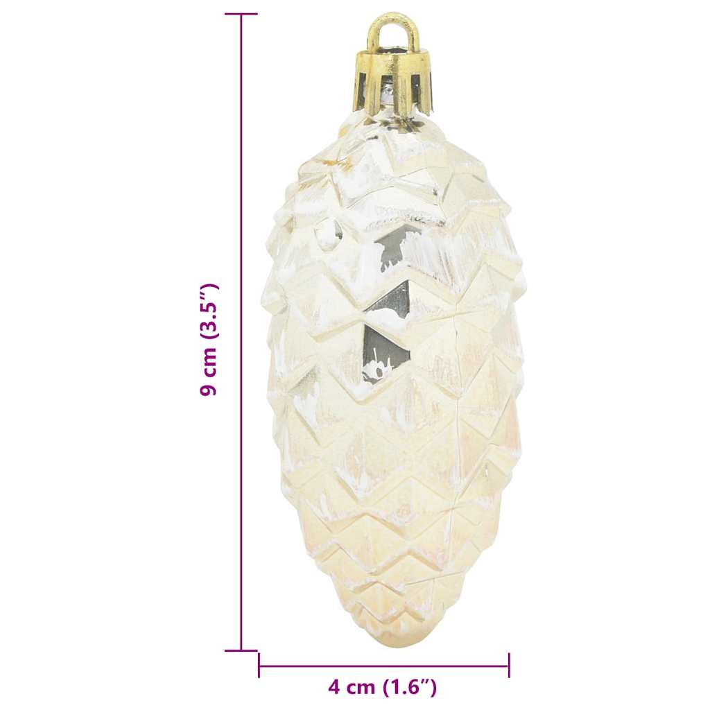 Palla di pino di Natale 40 pcs Champagne Plastica | homemem39